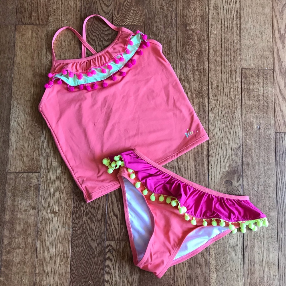 NWOT Betsey Johnson Two Piece Tankini Girls SZ 14